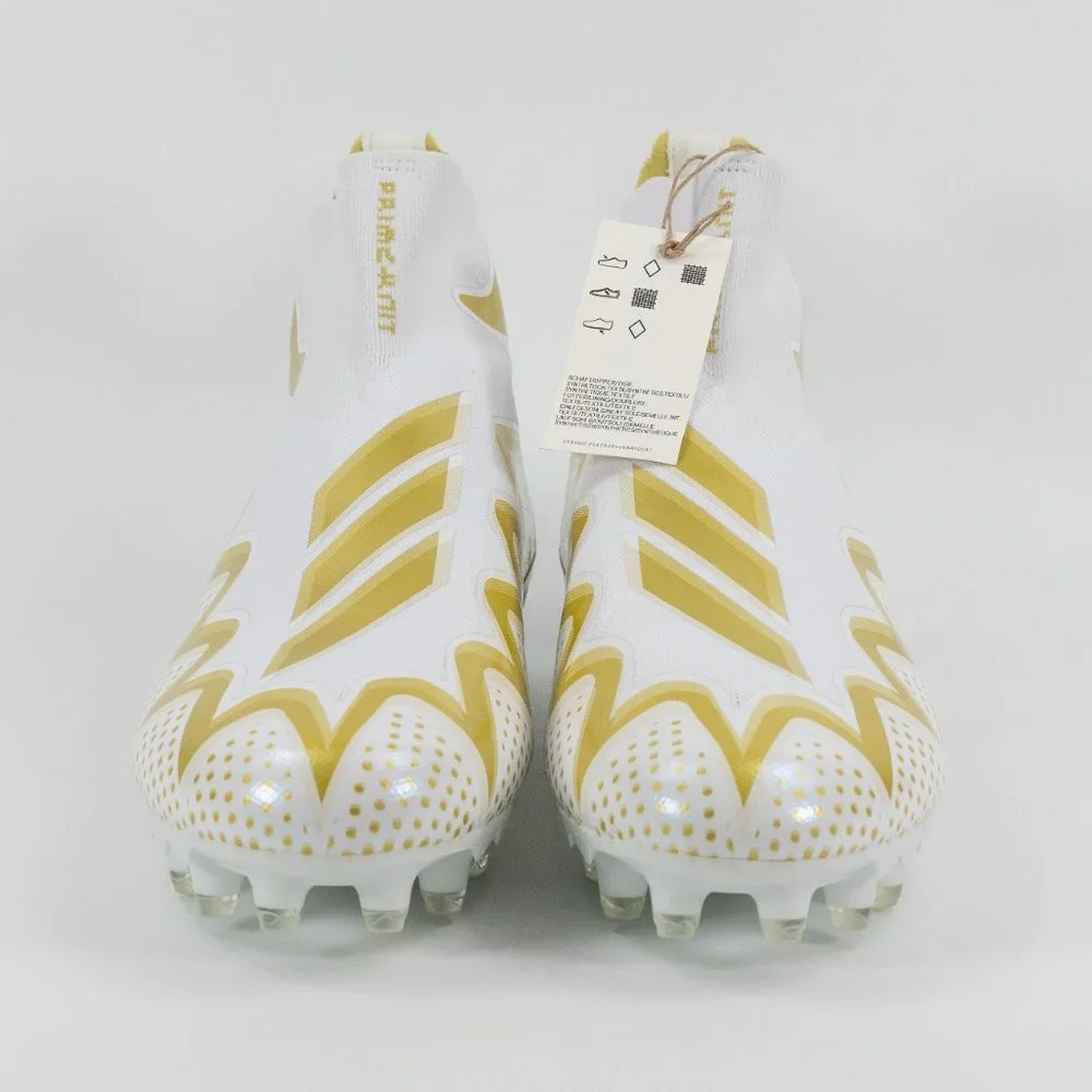 Adidas Mens Freak Ultra 22 'White Gold Metallic' Football Cleat GX7979 size 11.5